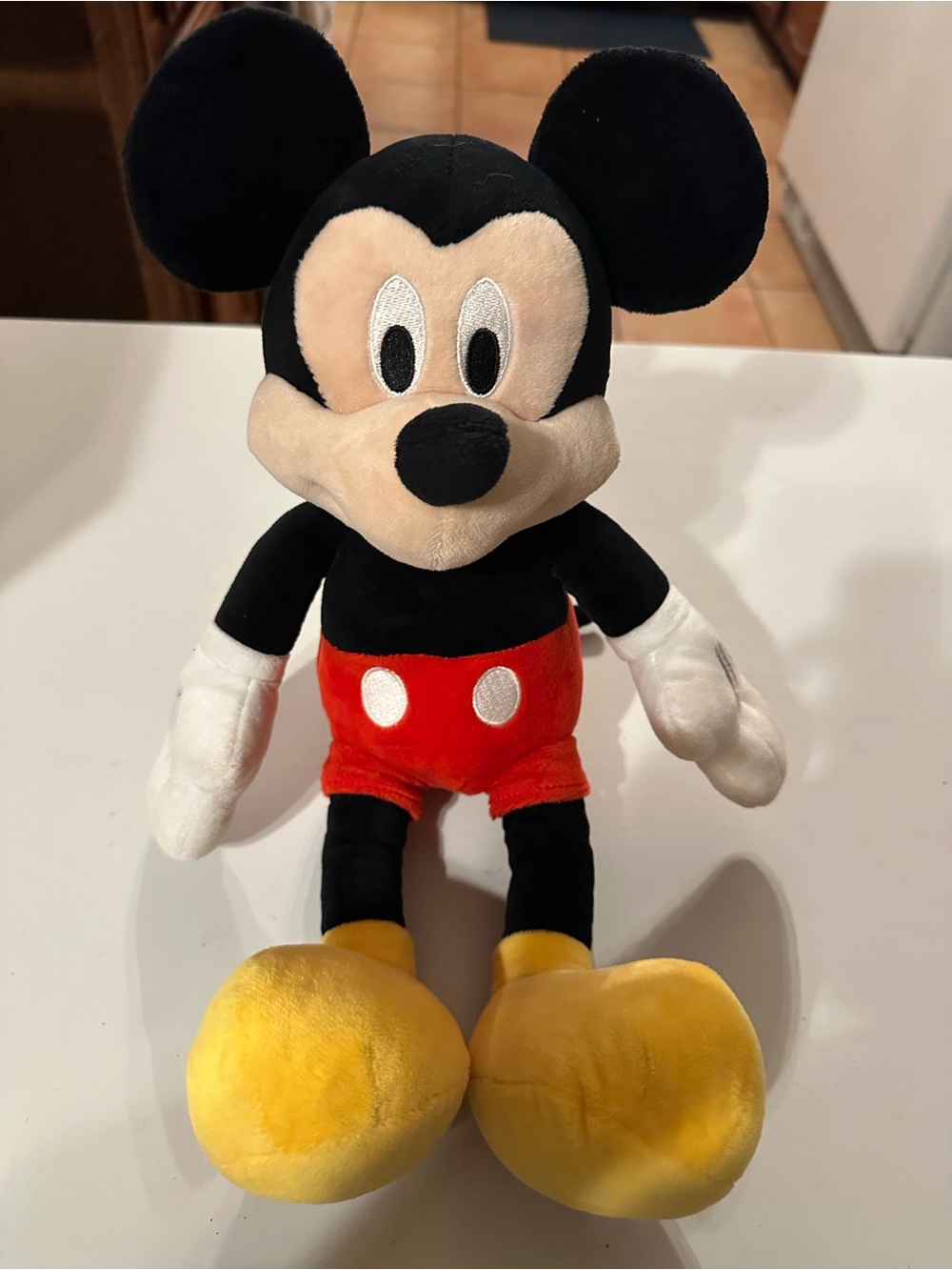 Disney Mickey Mouse Plush Toy in Black, Red, Yellow, White, Beige